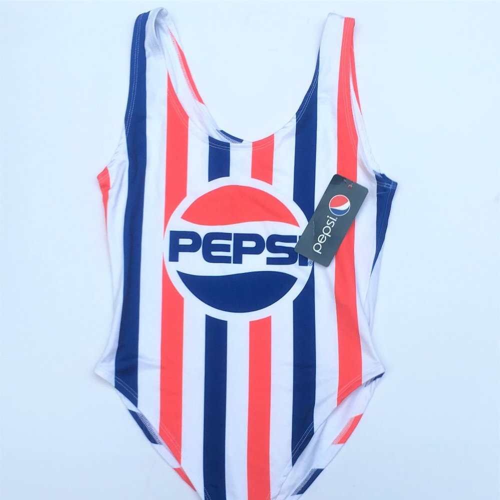 New Pepsi One Piece Swimsuit, Womens Size L